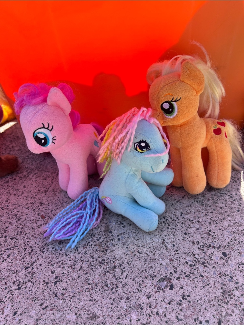 My Little Pony Plush Trio - Blue, Pink, Orange